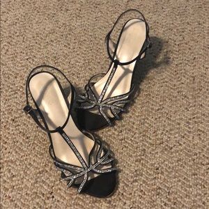 Black sparkly heels
